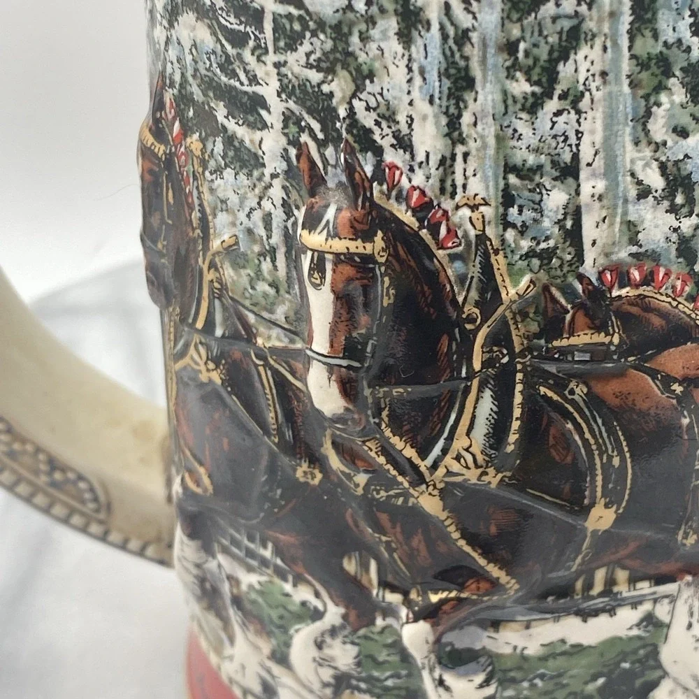 BUDWEISER Holiday Beer Stein 1987 